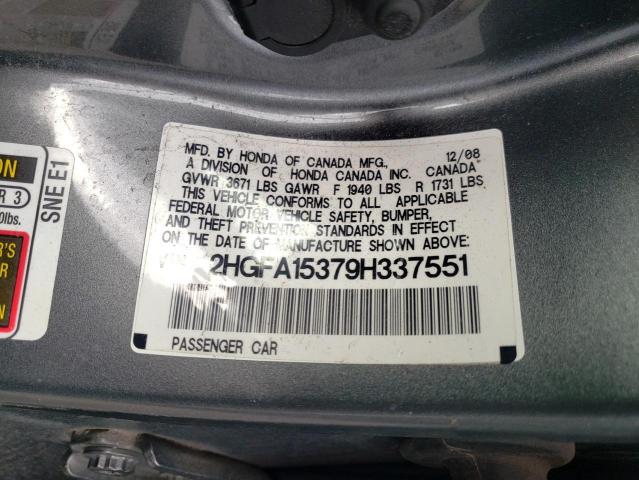 Photo 11 VIN: 2HGFA15379H337551 - HONDA CIVIC 