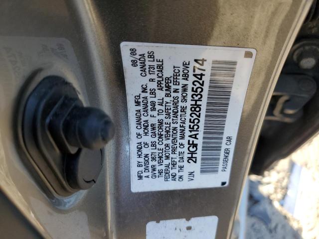 Photo 11 VIN: 2HGFA15528H352474 - HONDA CIVIC LX 