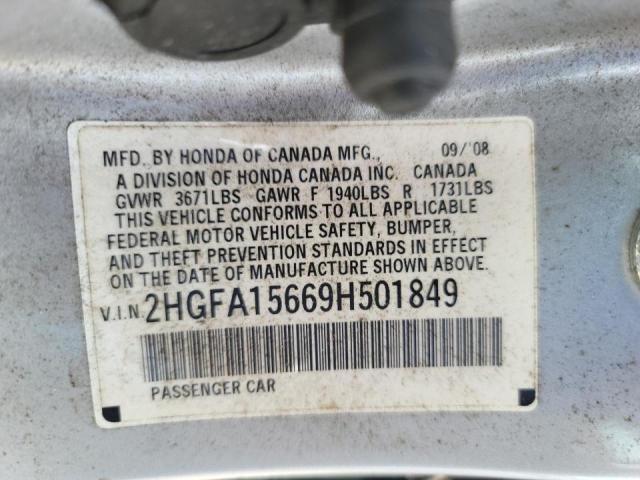 Photo 9 VIN: 2HGFA15669H501849 - HONDA CIVIC 