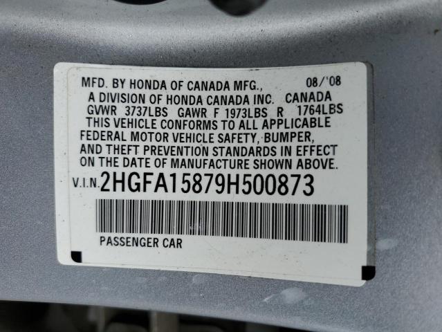 Photo 12 VIN: 2HGFA15879H500873 - HONDA CIVIC EX 