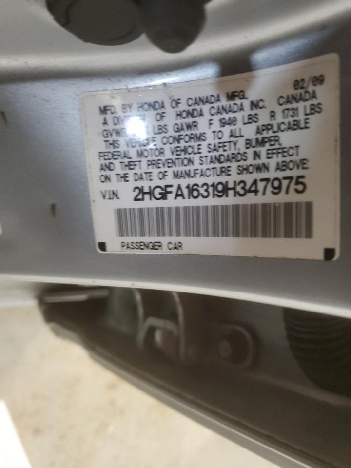 Photo 11 VIN: 2HGFA16319H347975 - HONDA CIVIC 