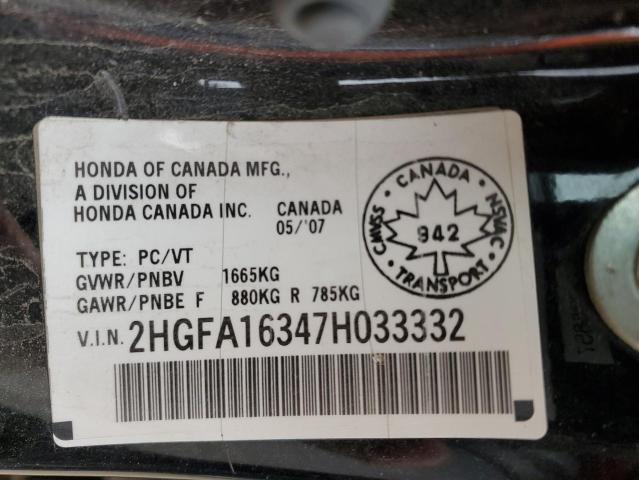 Photo 11 VIN: 2HGFA16347H033332 - HONDA CIVIC DX 