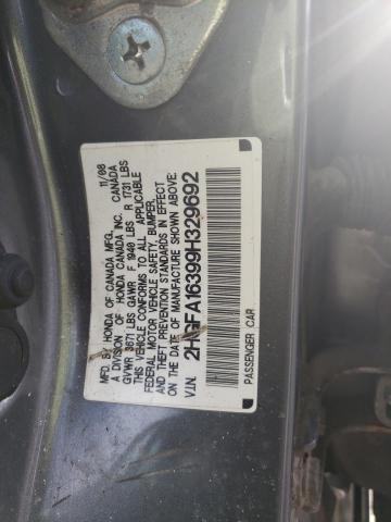 Photo 11 VIN: 2HGFA16399H329692 - HONDA CIVIC VP 