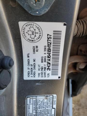 Photo 11 VIN: 2HGFA16418H112757 - HONDA CIVIC 