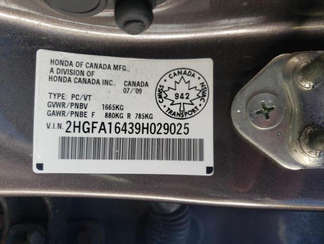 Photo 12 VIN: 2HGFA16439H029025 - HONDA CIVIC 