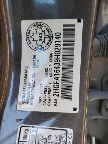 Photo 11 VIN: 2HGFA16439H029140 - HONDA CIVIC 