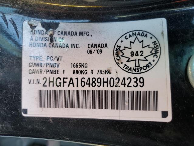 Photo 11 VIN: 2HGFA16489H024239 - HONDA CIVIC DX-G 