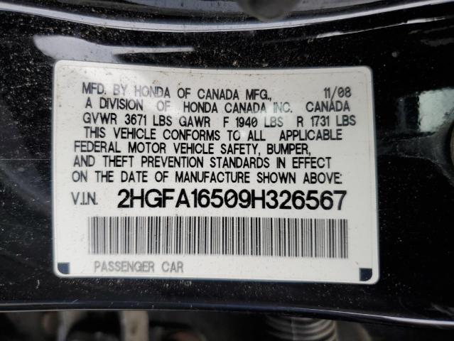 Photo 11 VIN: 2HGFA16509H326567 - HONDA CIVIC LX 