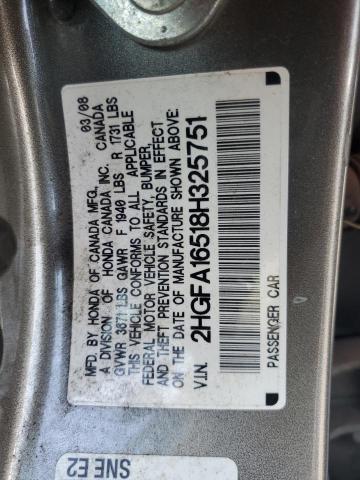 Photo 11 VIN: 2HGFA16518H325751 - HONDA CIVIC 