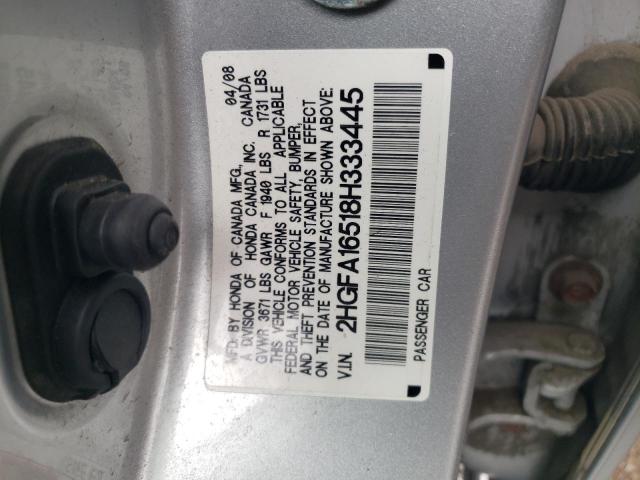 Photo 11 VIN: 2HGFA16518H333445 - HONDA CIVIC 