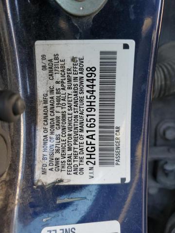 Photo 11 VIN: 2HGFA16519H544498 - HONDA CIVIC 