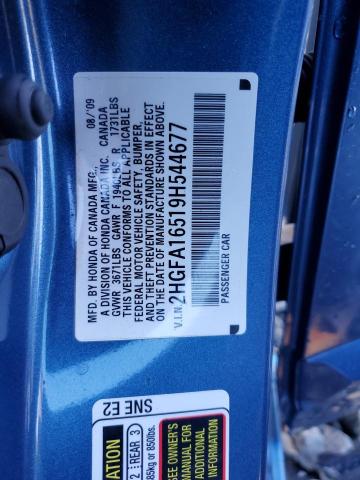 Photo 12 VIN: 2HGFA16519H544677 - HONDA CIVIC 