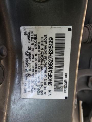 Photo 11 VIN: 2HGFA16527H315129 - HONDA CIVIC 