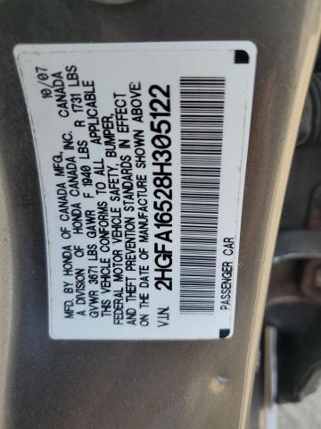 Photo 11 VIN: 2HGFA16528H305122 - HONDA CIVIC LX 