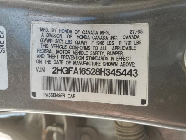 Photo 11 VIN: 2HGFA16528H345443 - HONDA CIVIC 