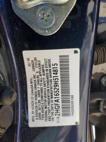 Photo 11 VIN: 2HGFA16529H514815 - HONDA CIVIC 