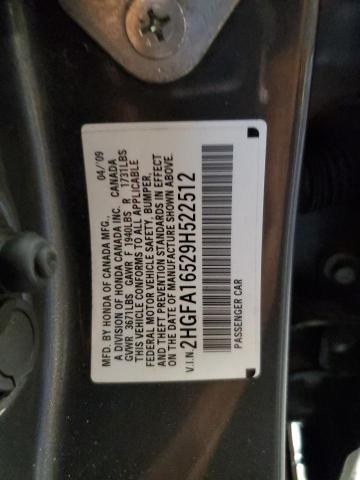 Photo 12 VIN: 2HGFA16529H522512 - HONDA CIVIC 