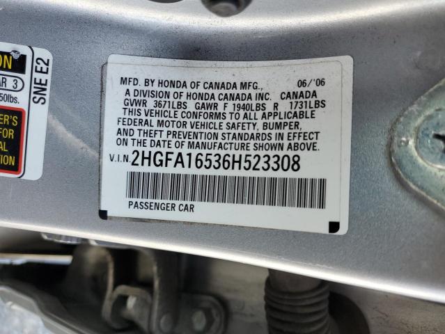 Photo 11 VIN: 2HGFA16536H523308 - HONDA CIVIC 