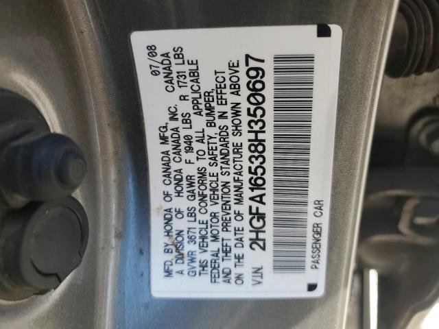 Photo 11 VIN: 2HGFA16538H350697 - HONDA CIVIC LX 