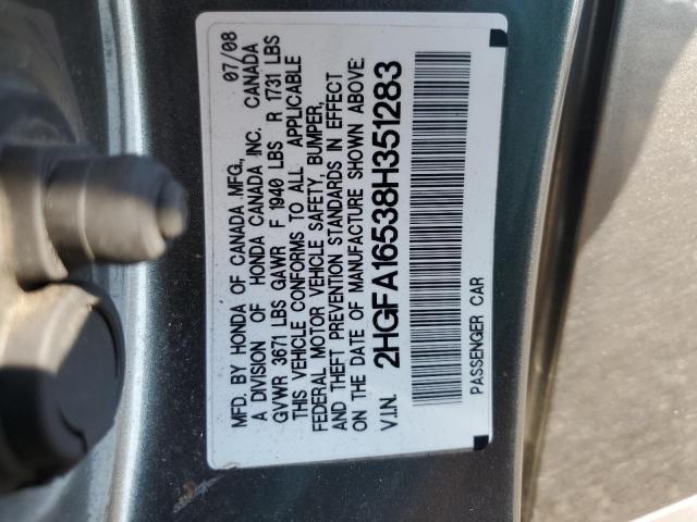 Photo 11 VIN: 2HGFA16538H351283 - HONDA CIVIC LX 