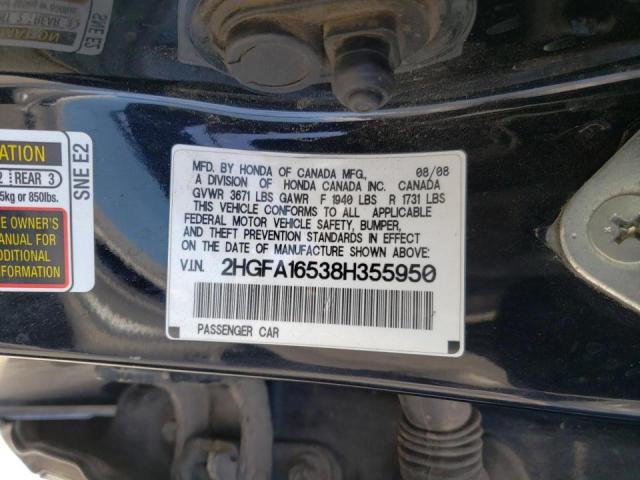 Photo 9 VIN: 2HGFA16538H355950 - HONDA CIVIC LX 