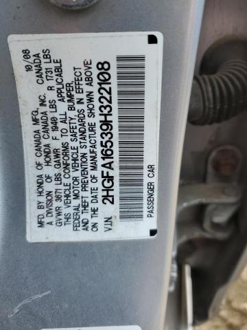 Photo 11 VIN: 2HGFA16539H322108 - HONDA CIVIC 