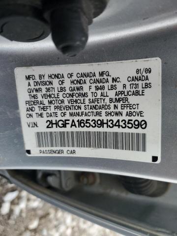 Photo 11 VIN: 2HGFA16539H343590 - HONDA CIVIC LX 