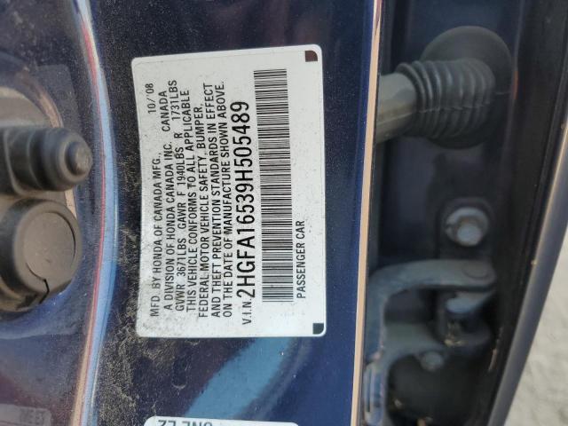 Photo 11 VIN: 2HGFA16539H505489 - HONDA CIVIC LX 