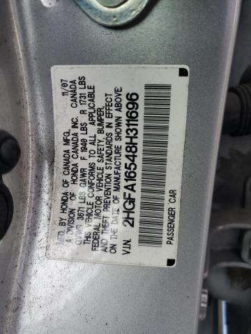 Photo 11 VIN: 2HGFA16548H311696 - HONDA CIVIC LX 