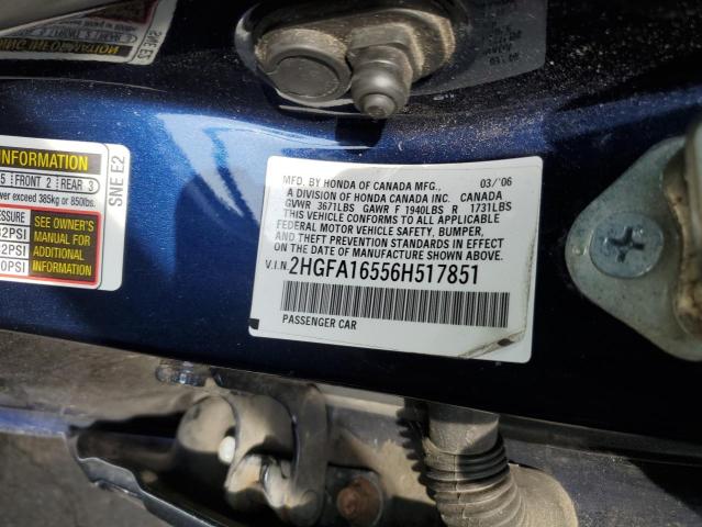 Photo 11 VIN: 2HGFA16556H517851 - HONDA CIVIC 