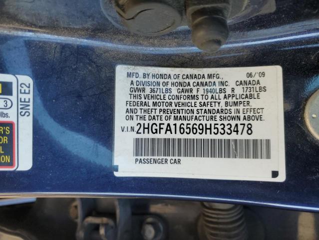 Photo 11 VIN: 2HGFA16569H533478 - HONDA CIVIC 