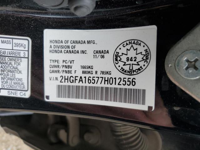 Photo 11 VIN: 2HGFA16577H012556 - HONDA CIVIC 