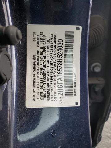 Photo 11 VIN: 2HGFA16578H524030 - HONDA CIVIC LX 