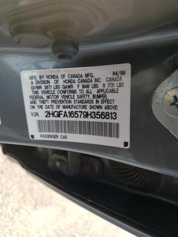 Photo 9 VIN: 2HGFA16579H356813 - HONDA CIVIC LX 