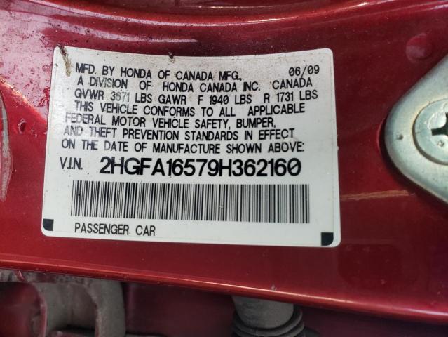 Photo 12 VIN: 2HGFA16579H362160 - HONDA CIVIC 