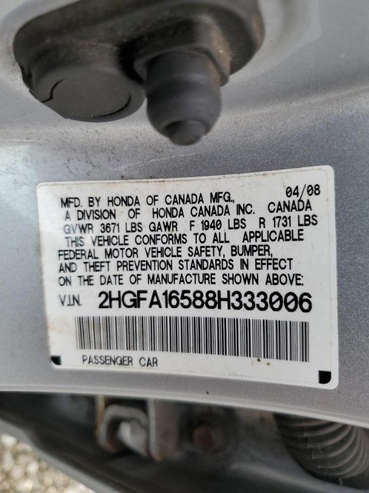 Photo 11 VIN: 2HGFA16588H333006 - HONDA CIVIC 