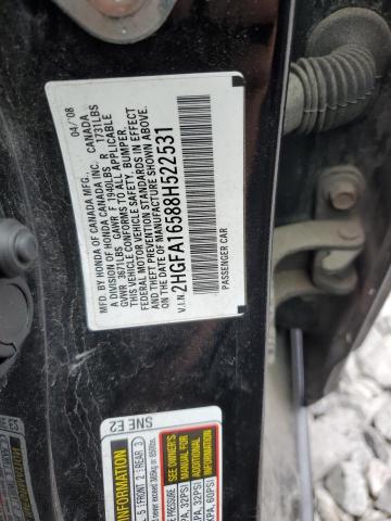 Photo 11 VIN: 2HGFA16588H522531 - HONDA CIVIC LX 