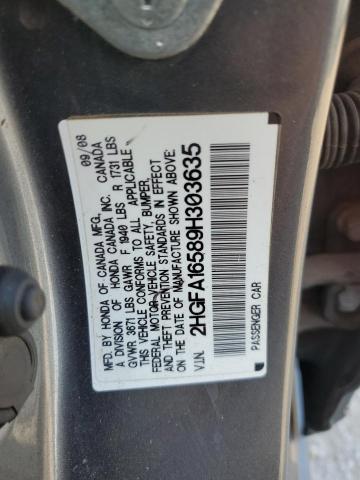 Photo 11 VIN: 2HGFA16589H303635 - HONDA CIVIC LX 