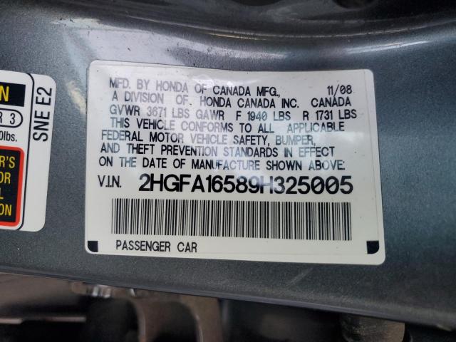 Photo 11 VIN: 2HGFA16589H325005 - HONDA CIVIC LX 