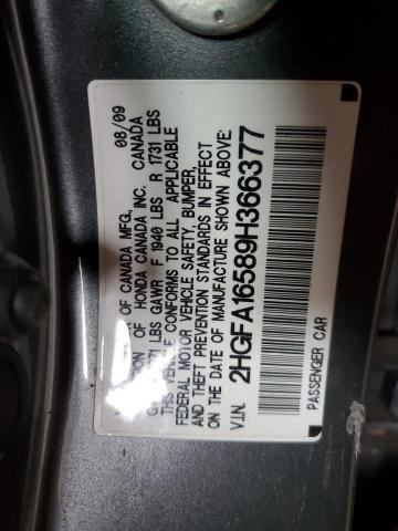 Photo 11 VIN: 2HGFA16589H366377 - HONDA CIVIC LX 