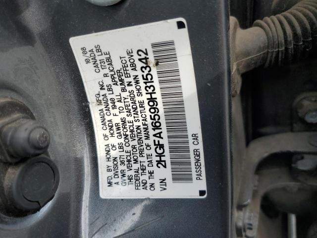 Photo 11 VIN: 2HGFA16599H315342 - HONDA CIVIC 