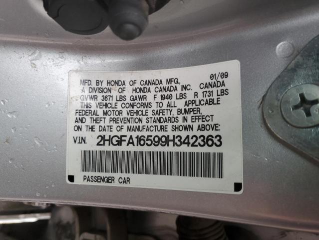 Photo 11 VIN: 2HGFA16599H342363 - HONDA CIVIC LX 