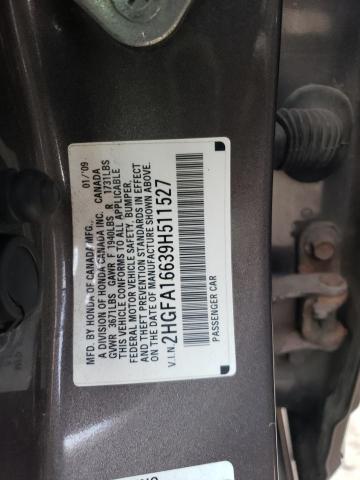 Photo 11 VIN: 2HGFA16639H511527 - HONDA CIVIC LX-S 