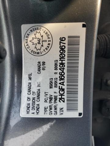 Photo 11 VIN: 2HGFA16649H109676 - HONDA CIVIC 