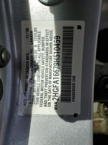 Photo 12 VIN: 2HGFA16679H510459 - HONDA CIVIC LX-S 