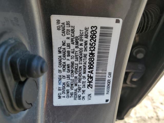 Photo 11 VIN: 2HGFA16689H352603 - HONDA CIVIC LX-S 