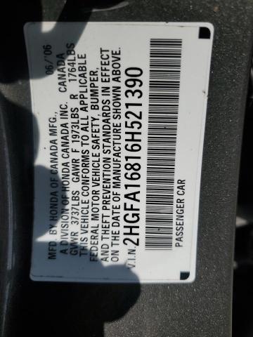 Photo 12 VIN: 2HGFA16816H521390 - HONDA CIVIC 