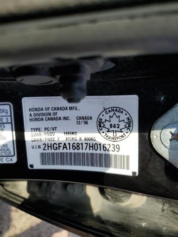 Photo 12 VIN: 2HGFA16817H016239 - HONDA CIVIC 