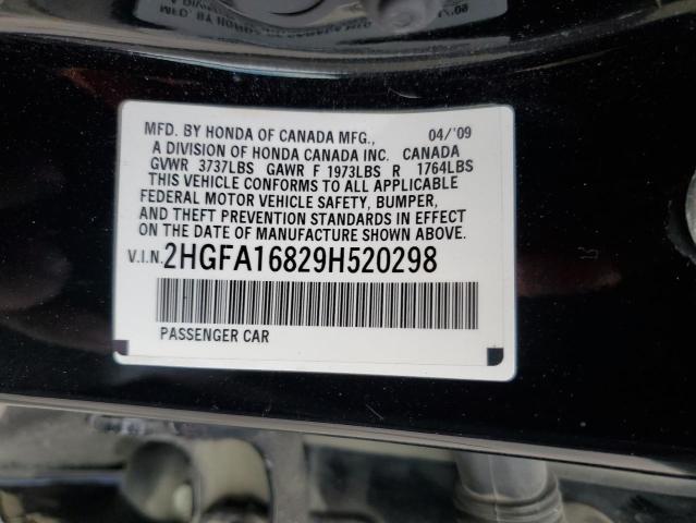 Photo 12 VIN: 2HGFA16829H520298 - HONDA CIVIC EX 