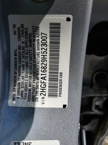 Photo 11 VIN: 2HGFA16829H523007 - HONDA CIVIC 